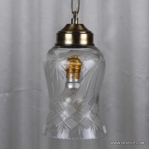 Transparent Clear Glass Wall Hanging Lamp