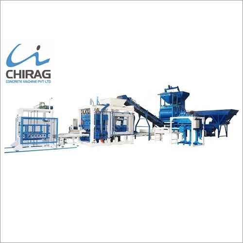 Fully Automatic Concrete Block Making Machine - High Pressure Steam Curing, Blue Color, Delta PLC Control, Tele Service Troubleshooting, 440 Siemens Voltage, Heavy Duty Frame, Vibration Proof Design