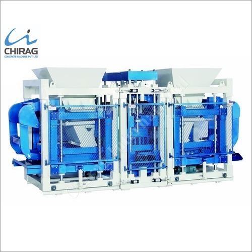 Blue Semi-Automatic Concrete Block Making Machine