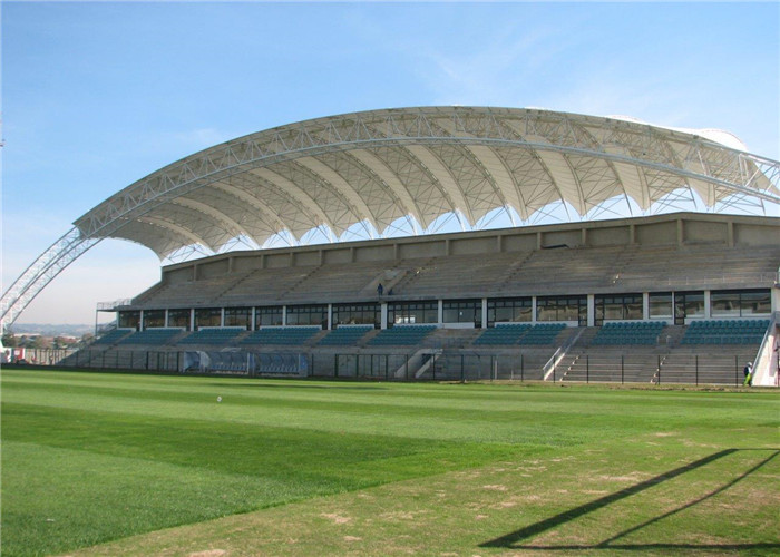 Stadium Roofing Tensile Structure - Steel Frame, White Pvc Sail Roof | One Aluminum Window, Durable Ms And Steel Materials