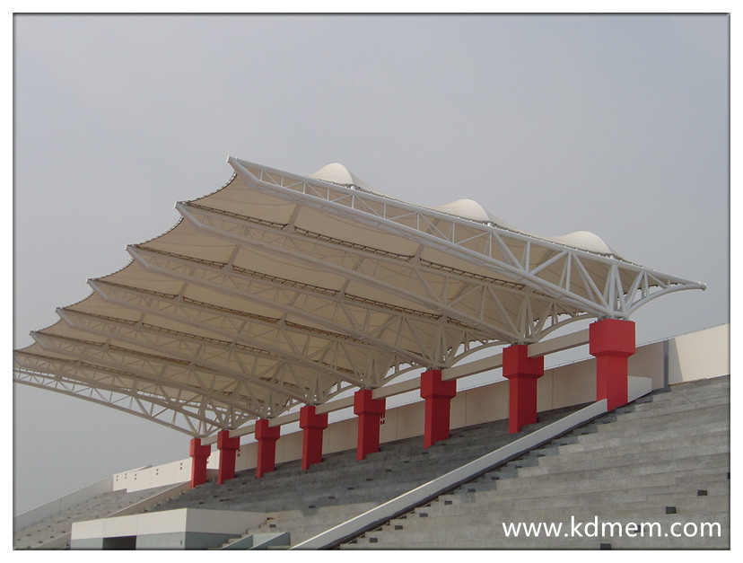 Stadium Covering Shades - Pvc Panel, 10-12 Ft, White | Prefab & Modular Design, Sturdy Steel Roof, Waterproof & Uv Protected, 6mm Wall Thickness, Easy Installation