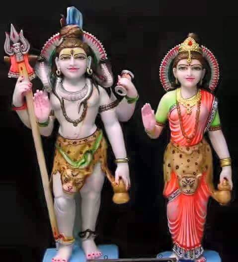 Marble Shiv Shakti Statue Height: 24- 60 Inch (In)
