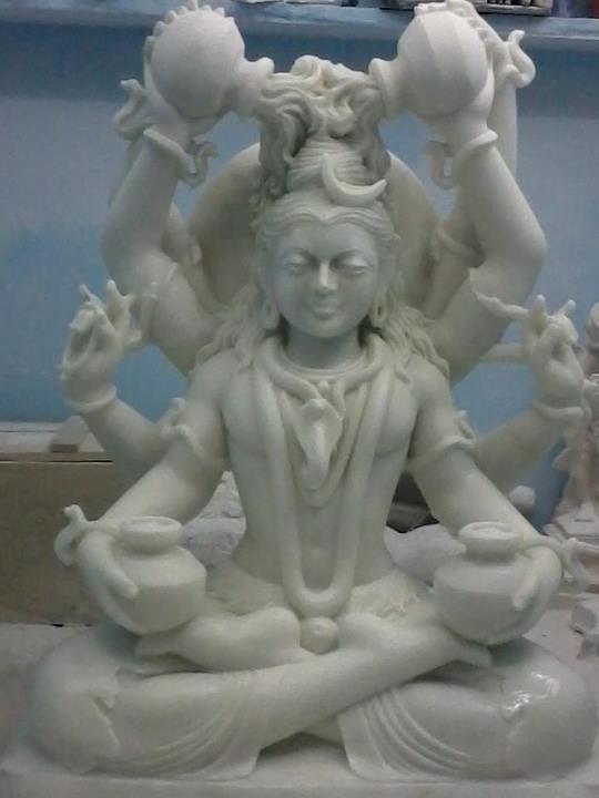 White Marble Shiva Statue Height: 24 - 60 Inch (In)