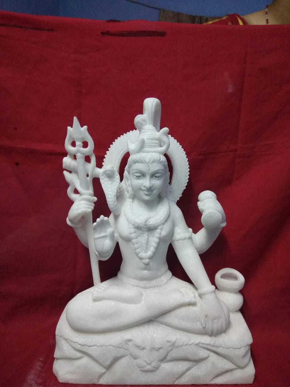 White Marble Shiva Statue Height: 24 - 60 Inch (In)