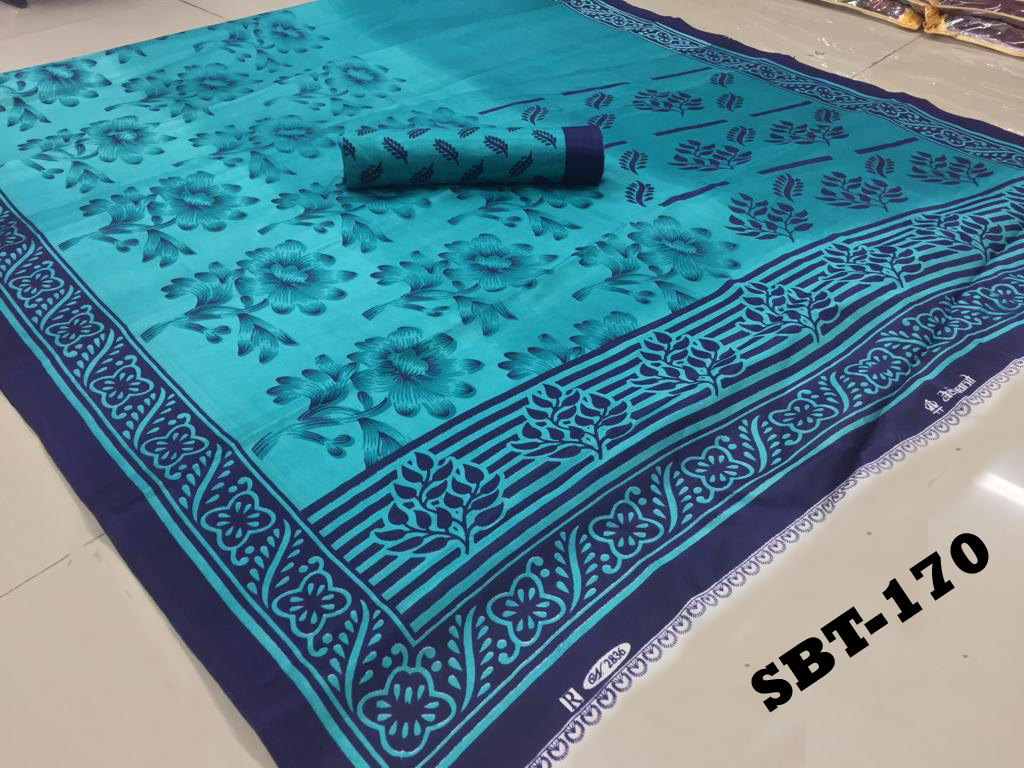 Light Weight Silk Saree - Soft Light Weight Silk, Length: 5.5 Mtr, Blouse Length: 0.8 Mtr | Multicolour Printed Pattern, Patch Work, Laces Closure