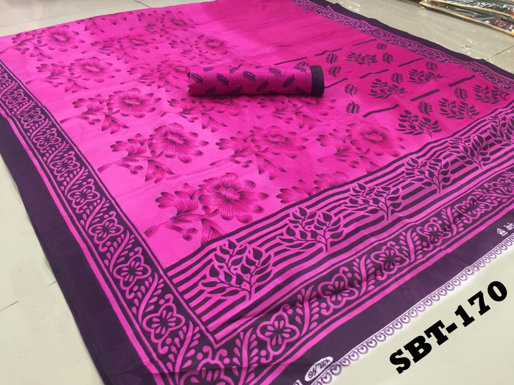 Light Weight Silk Saree - Soft Light Weight Silk, Length: 5.5 Mtr, Blouse Length: 0.8 Mtr | Multicolour Printed Pattern, Patch Work, Laces Closure