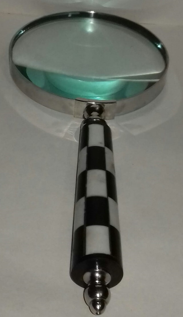 Sky Global Glass Magnifying With White Handle Dimension(l*w*h): Customize