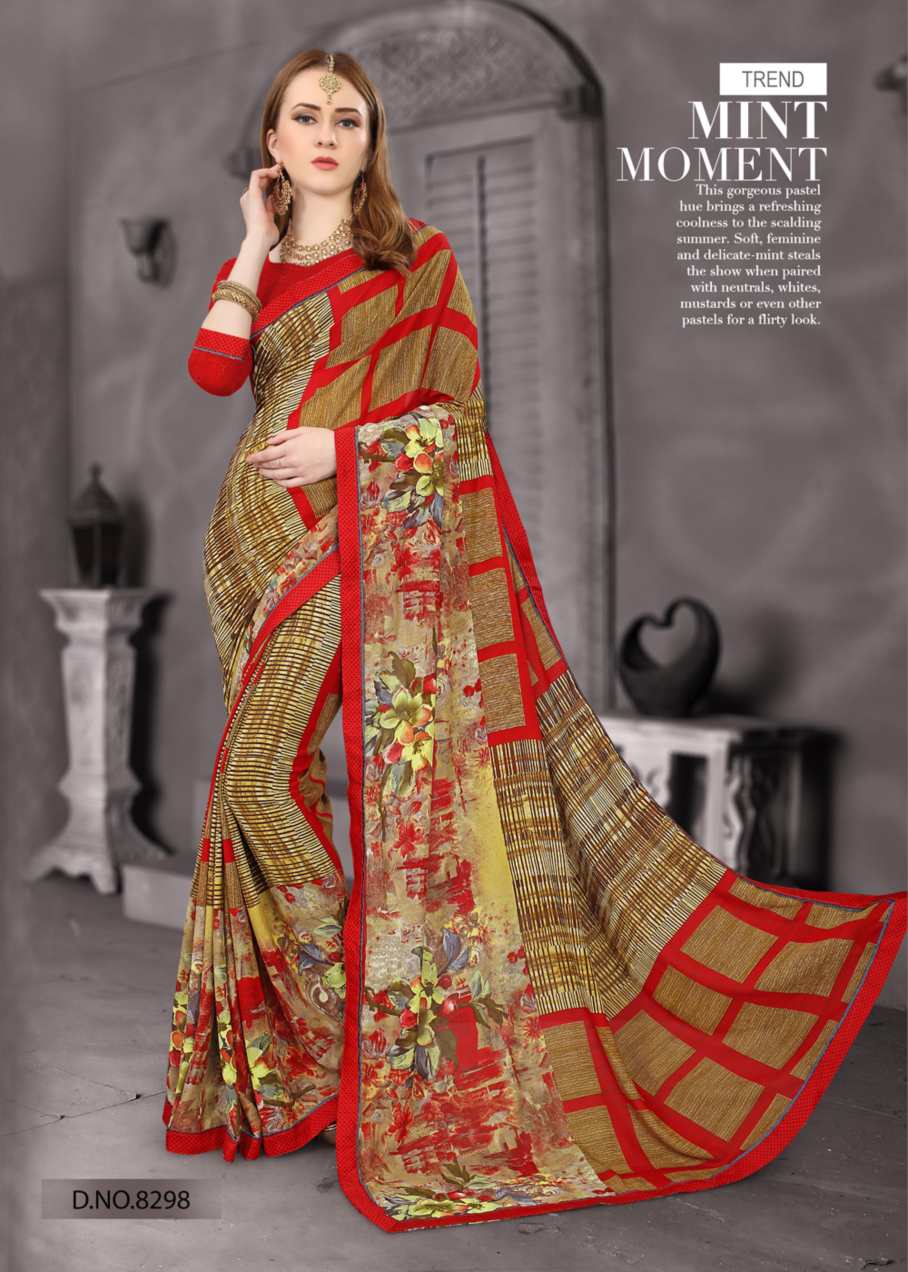 Fancy Saree - Rennial Georgette Fabric, 12 Exclusive Color Options | Latest Printed Design Perfect For Daily Wear