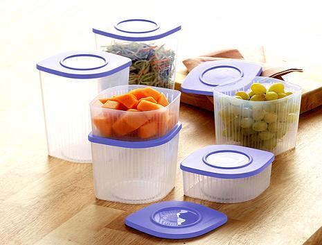 Tupperware Containers - Plastic Material, Tapering Rectangular Shape For Convenient Handling | Keeps Food Fresh Longer, Scratch-resistant Textured Surface, Easy To Clean, Airtight Seal
