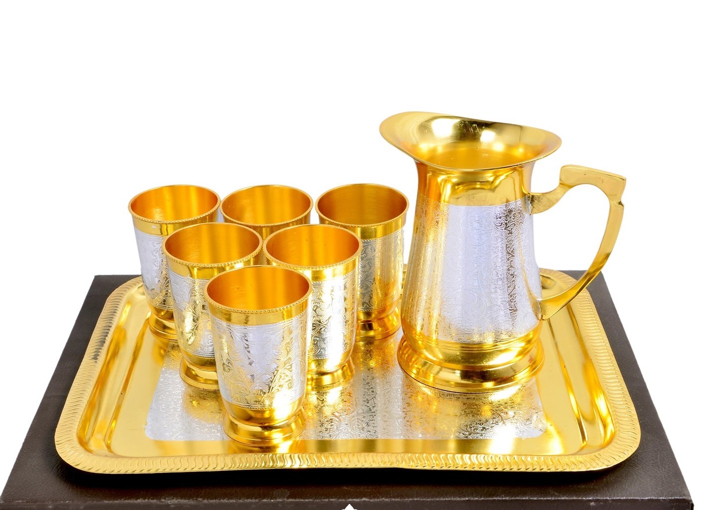 Corporate Gift Brass Lemon Set Pack Of 6 Glasses