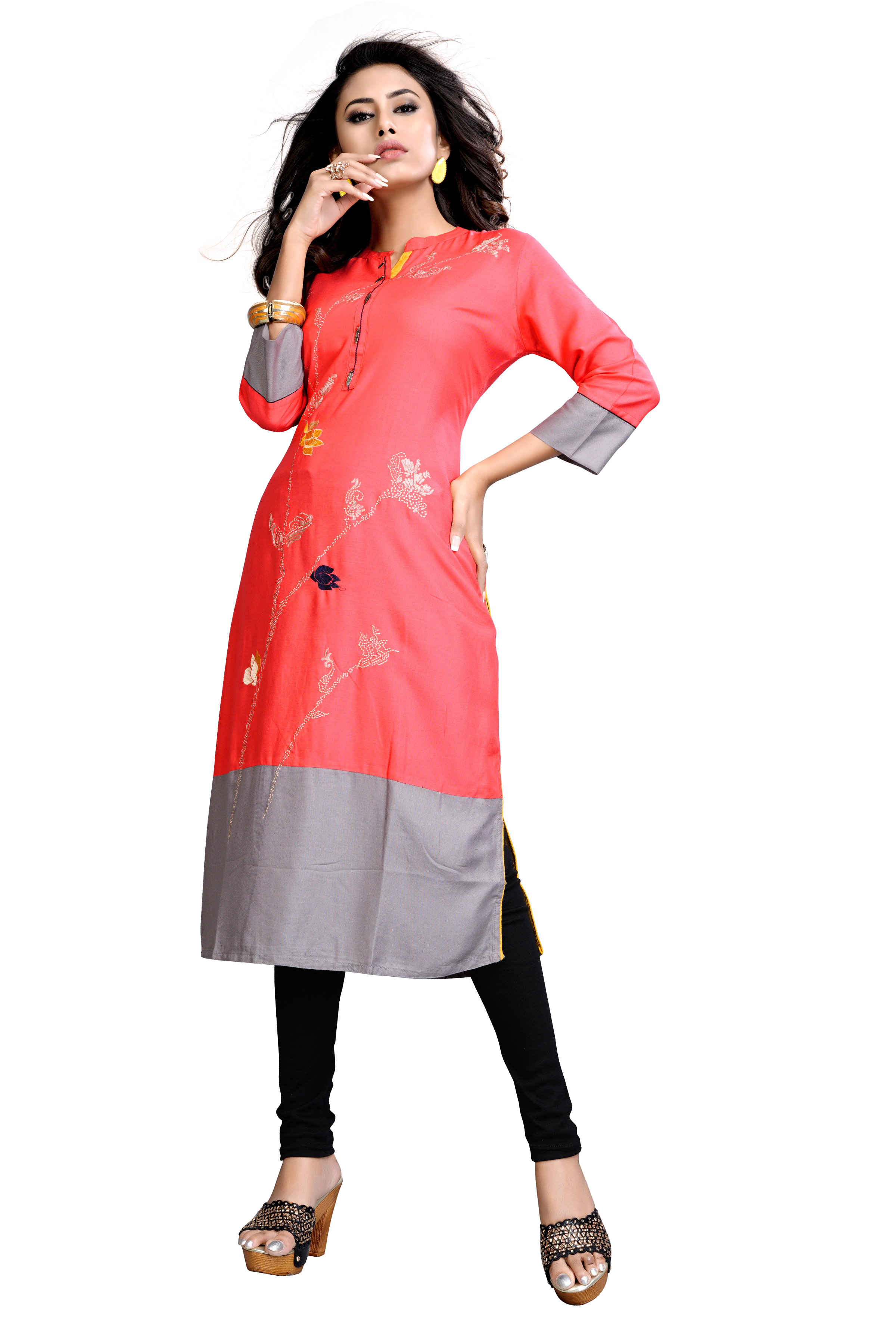 Peach Stylist Kurti
