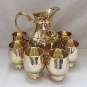 Shiny Hammered High Quality Copper Lemon Set