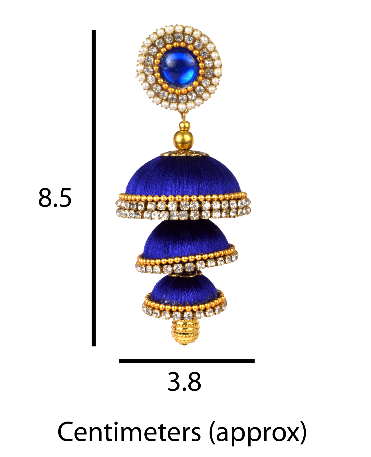 Handmade Traditional Silk Thread Jhumka Earrings