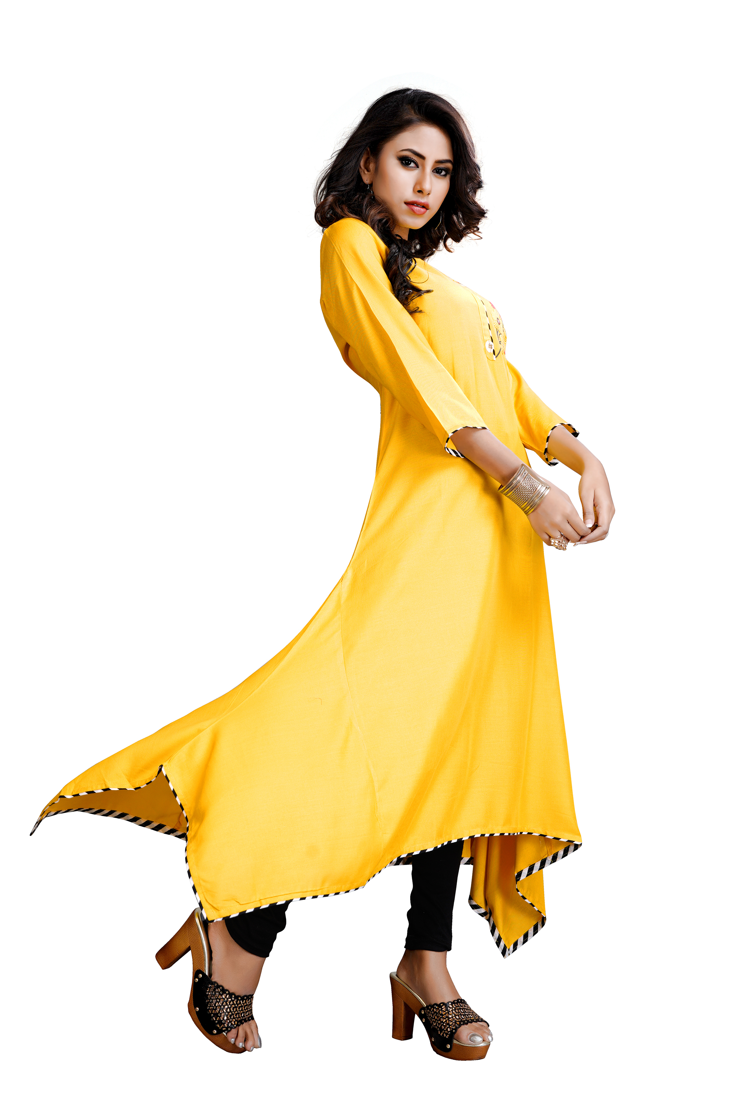 Yellow Modern Kurti
