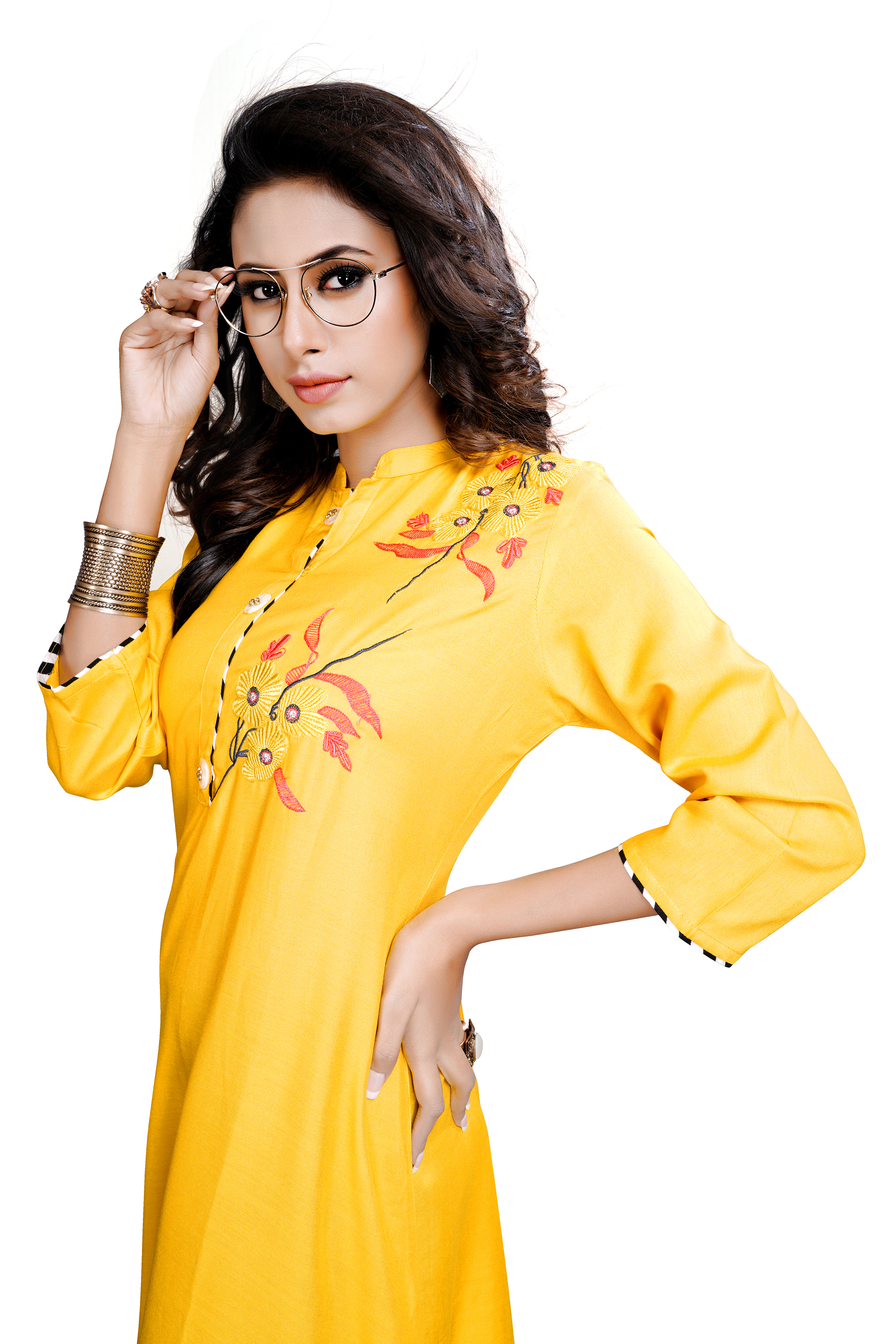 Yellow Modern Kurti