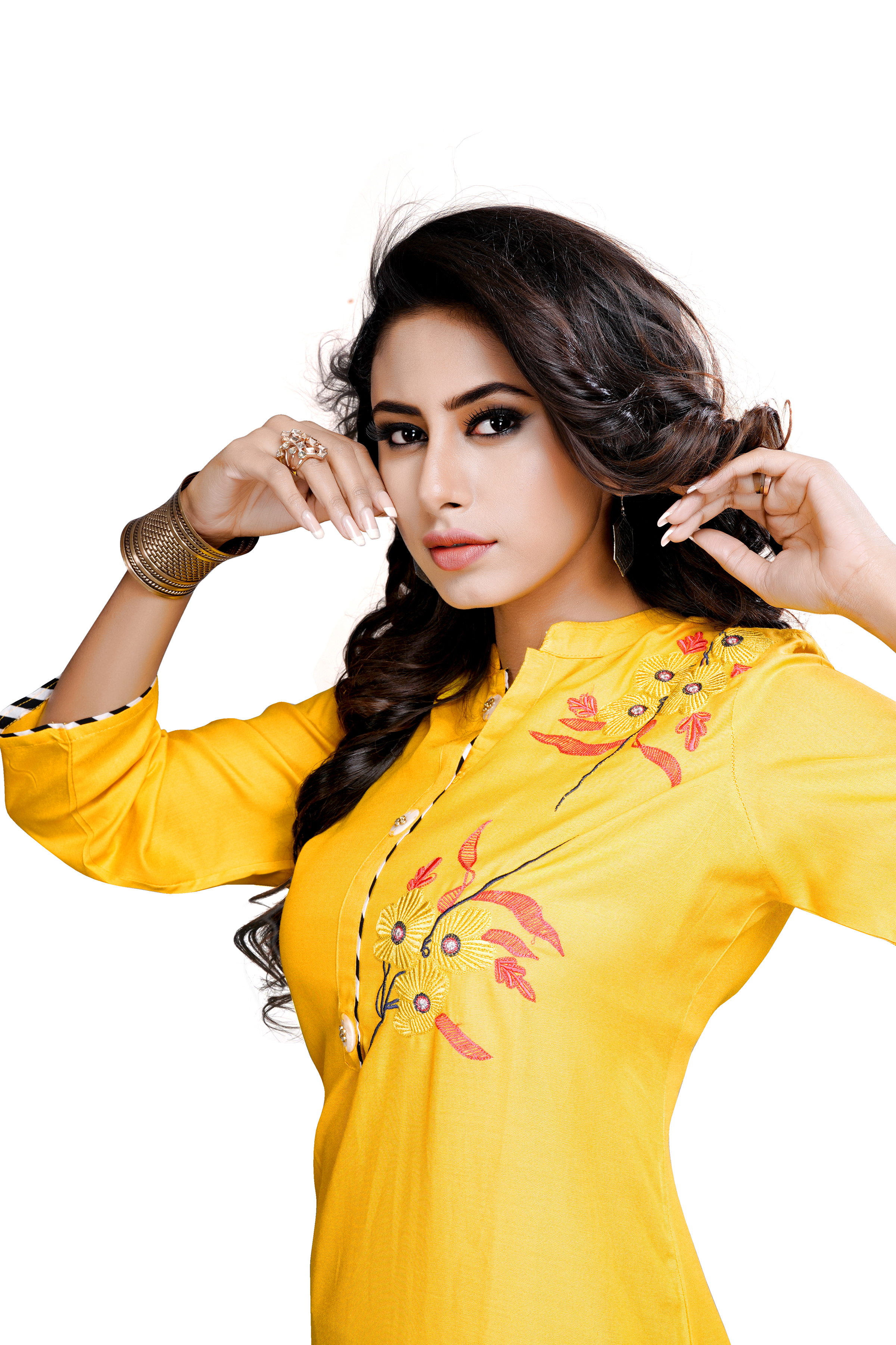 Yellow Modern Kurti