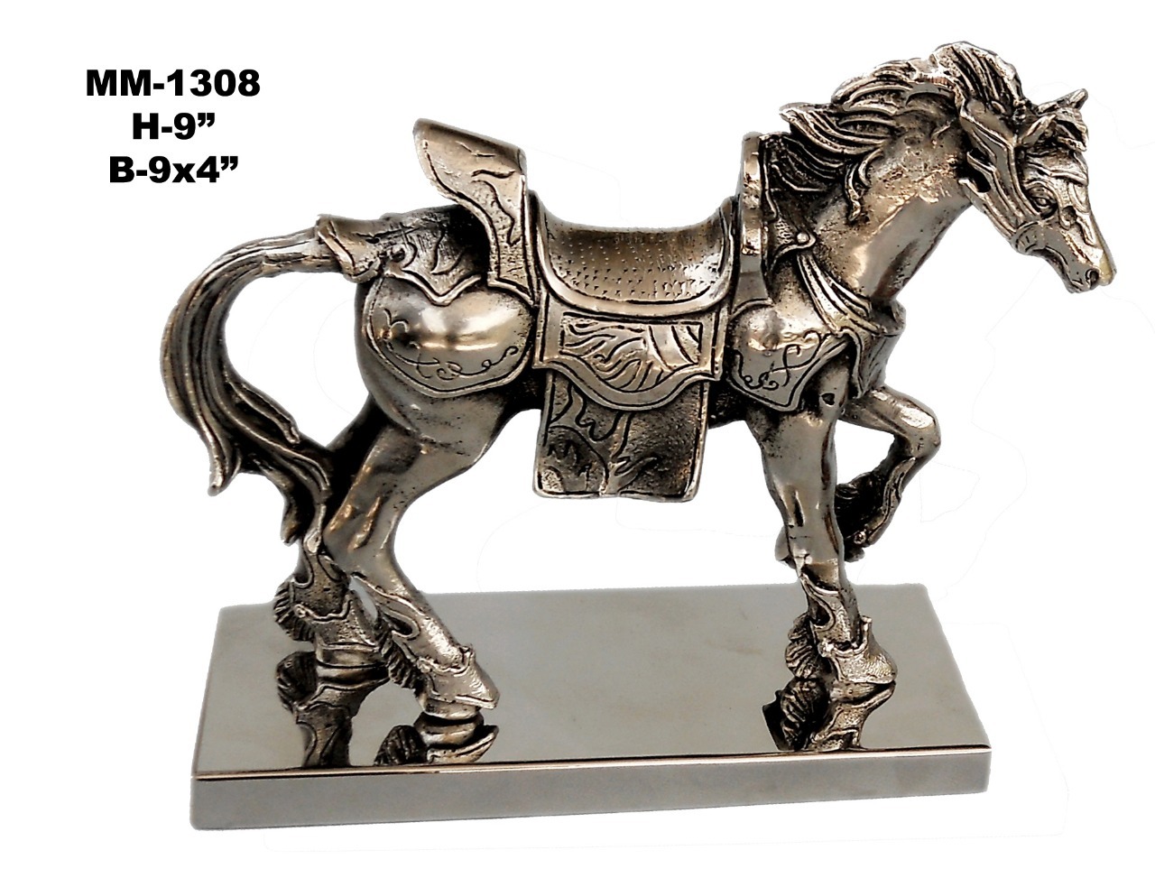 Gold Set Big Elephant With Base In Golden Finish