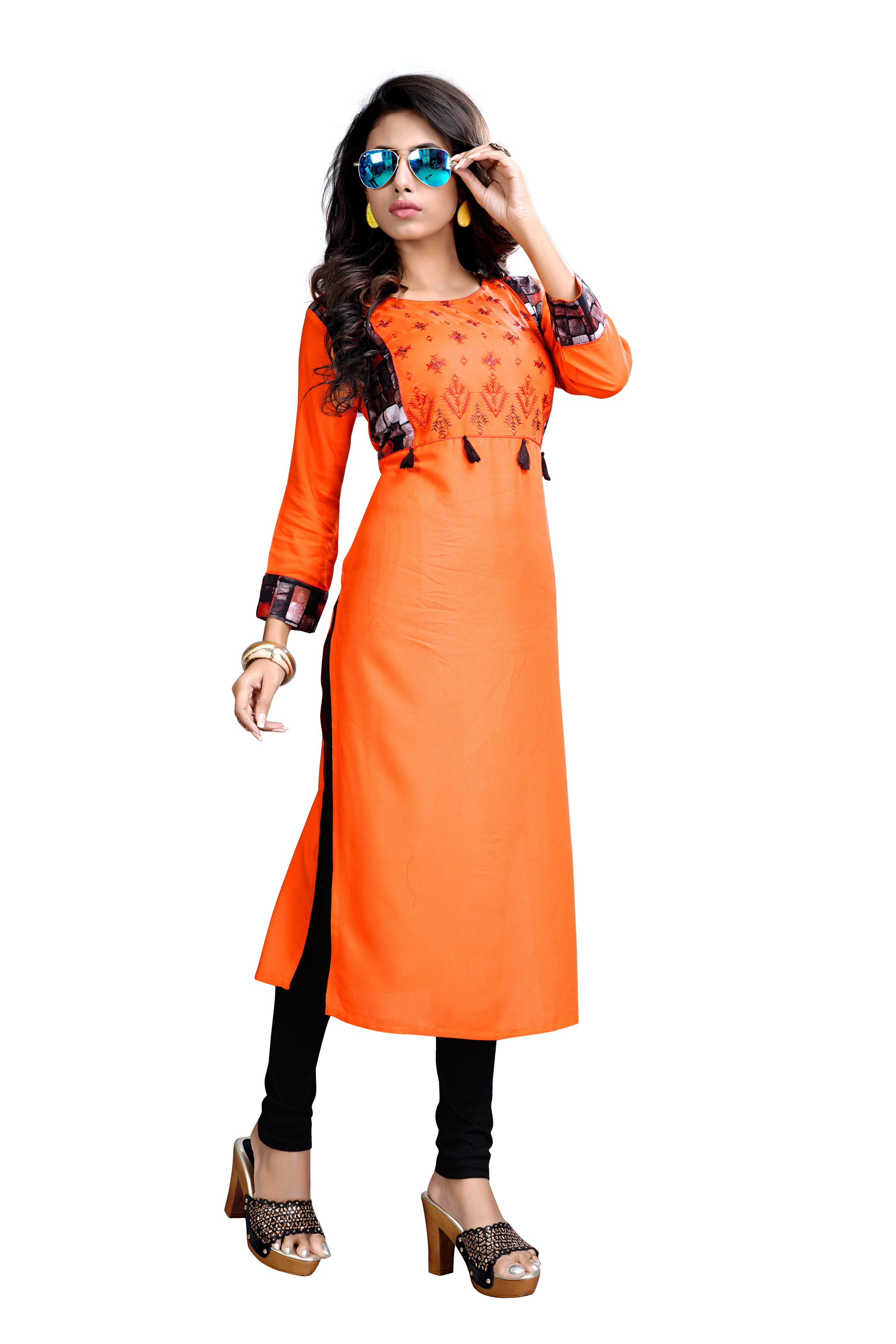 Orange Fancy Kurti
