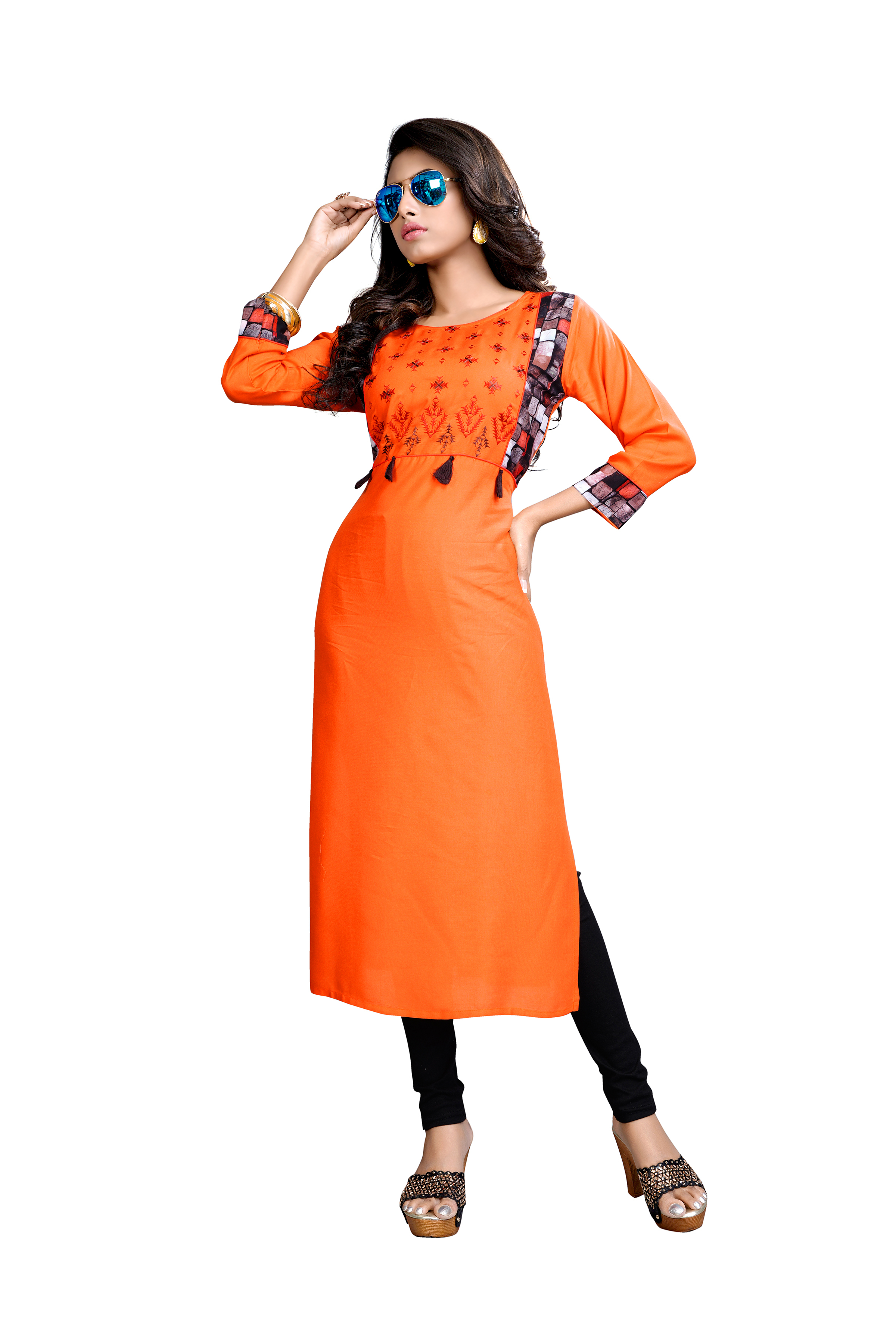 Orange Fancy Kurti