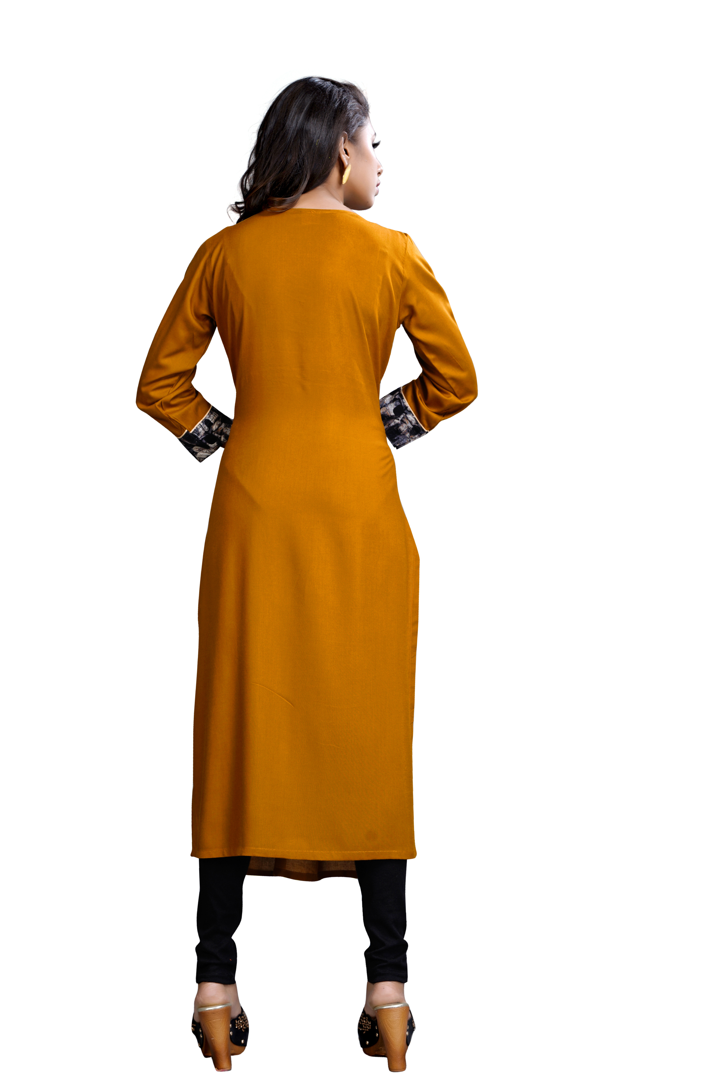 Dark Yellow Ladies Kurti