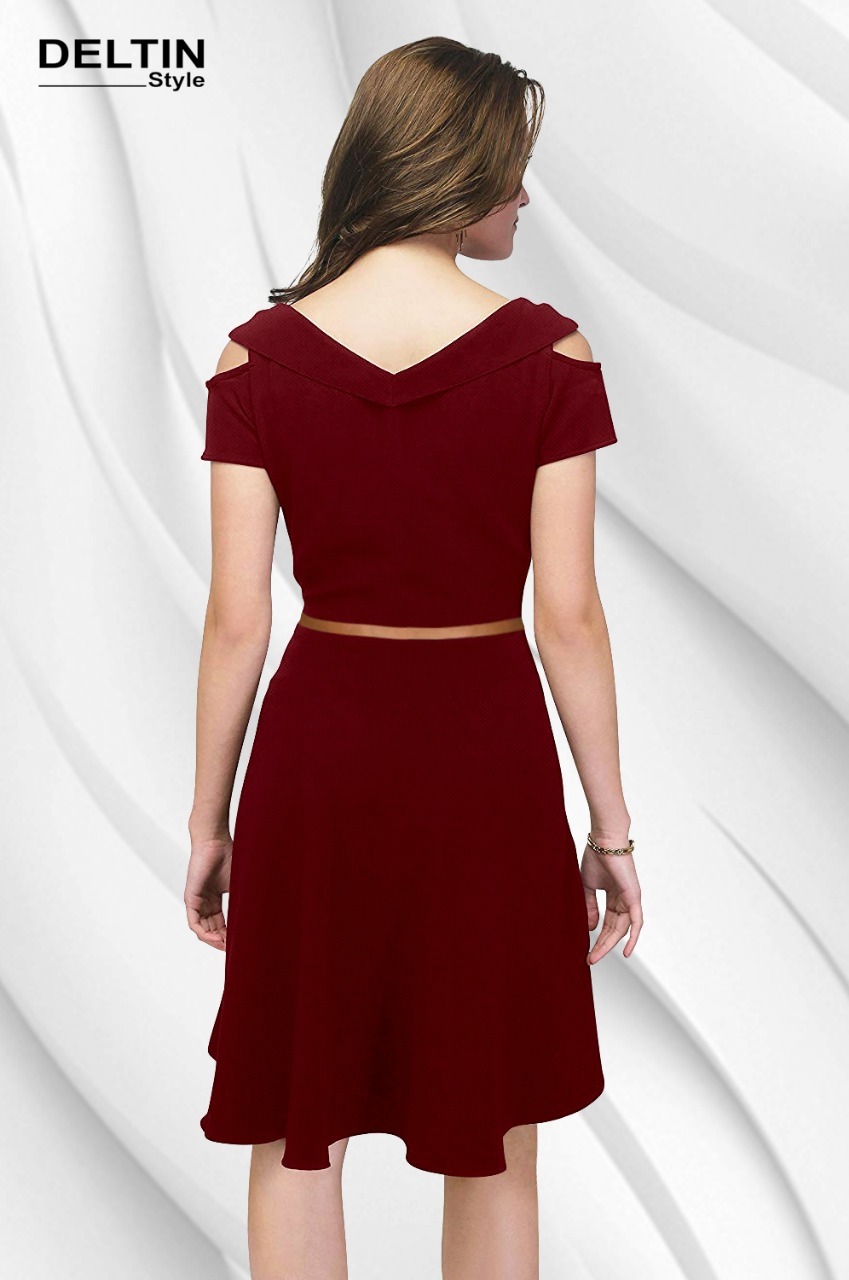 Ladies Western Dress Pattern - Polyester, 35-37 Inch Length, Maroon Color | Short Sleeves, Washable, No Fade, All Season Wear at Best Price in Surat | Tfunny Fashion Ladies Western Dress Pattern - Polyester, 35-37 Inch Length, Maroon Color | Short Sleeves, Washable, No Fade, All Season Wear at Best Price in Surat | Tfunny Fashion