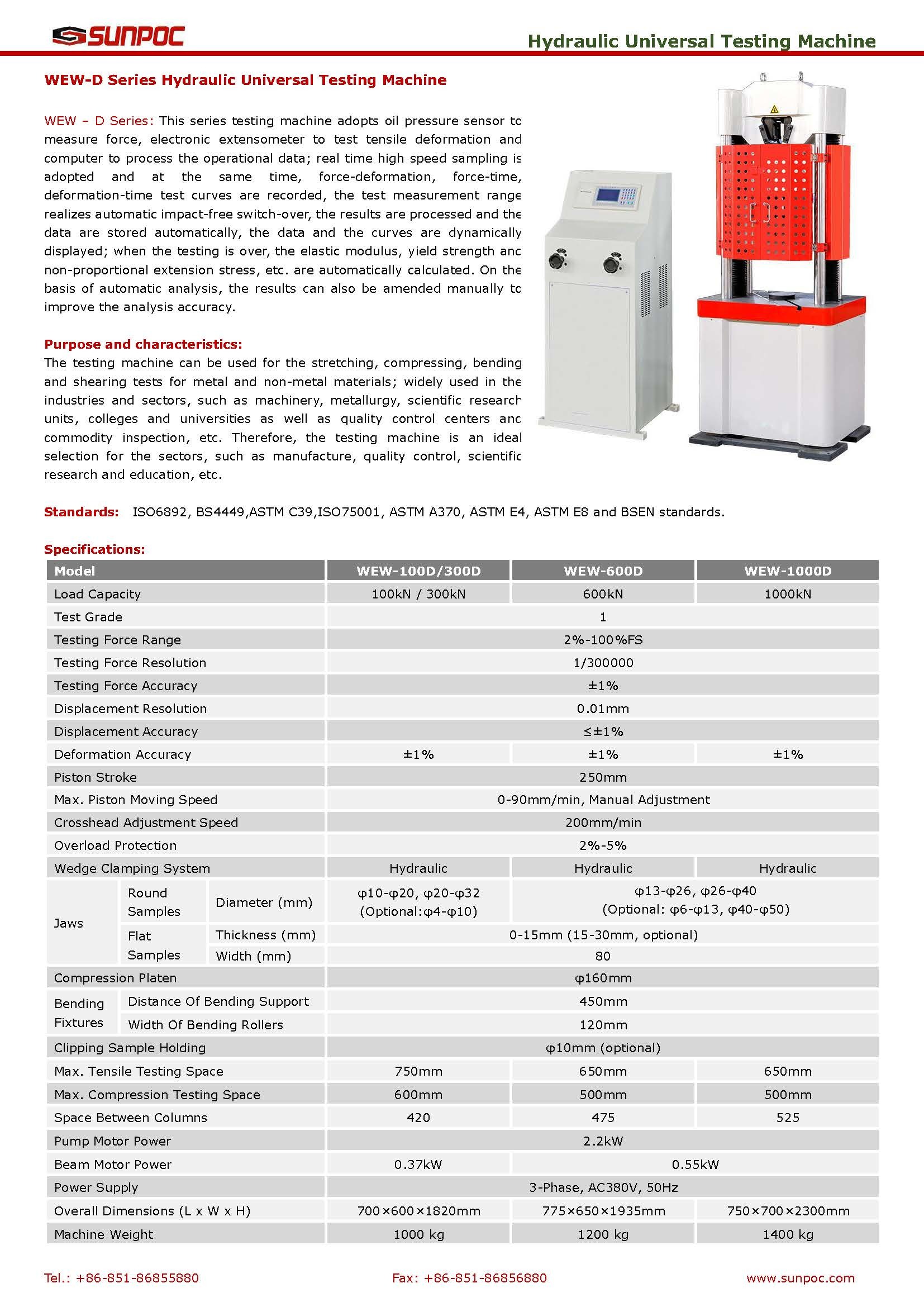 Hydraulic Precise Universal Testing Machine - Capacity: 100-1000kn Ton/day