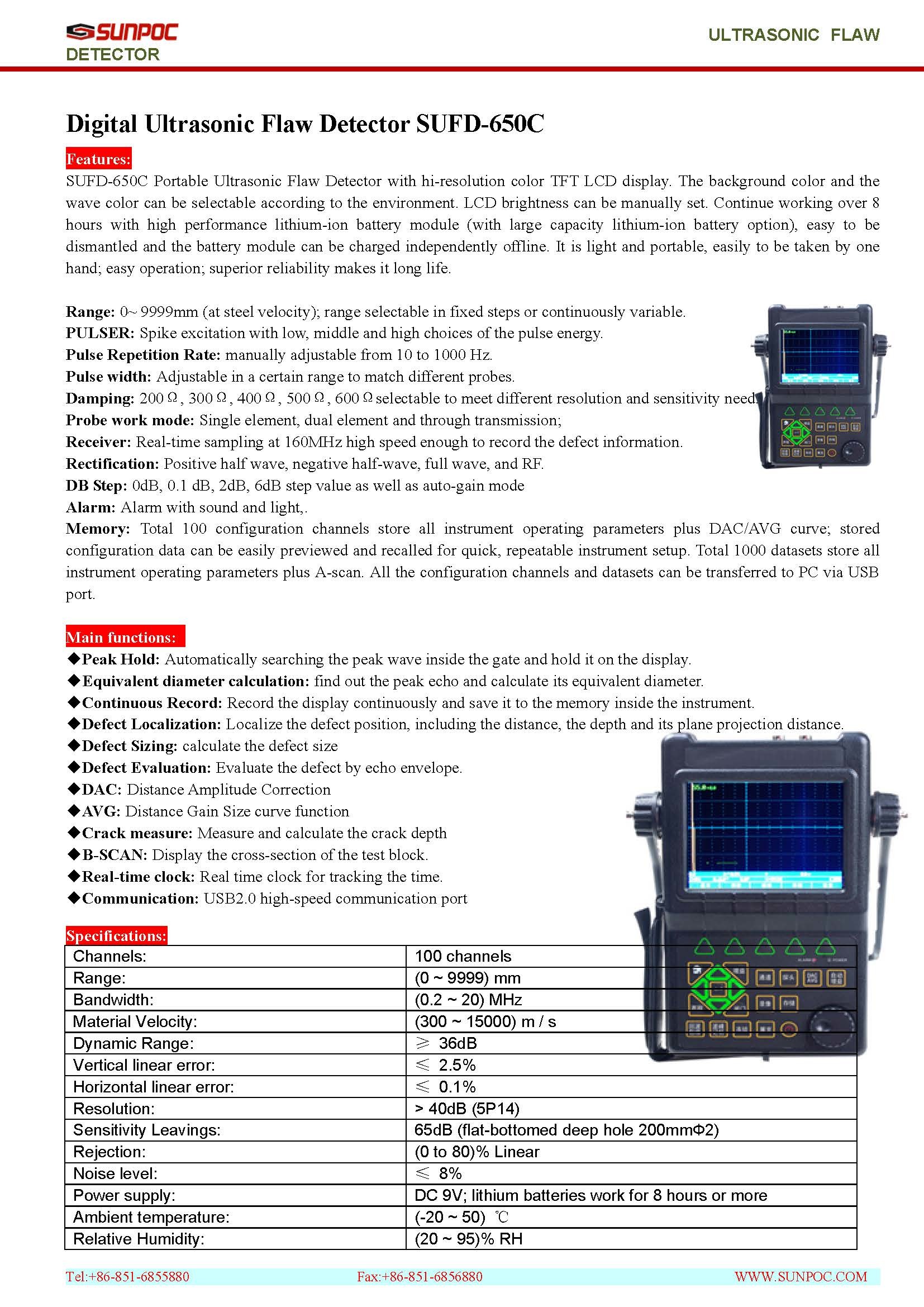 Digital Ultrasonic Flaw Detector Sufd-510b Dimension(l*w*h): 263 * 170 * 61 Millimeter (Mm)