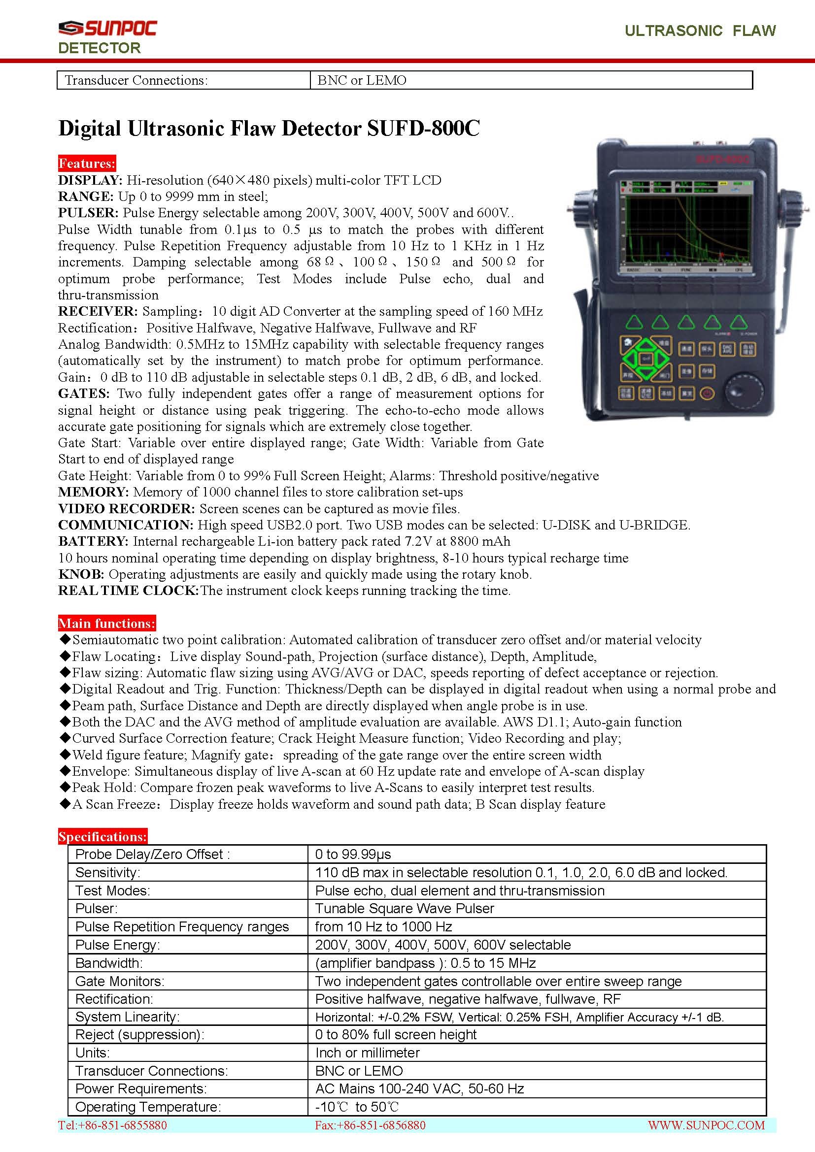 Digital Ultrasonic Flaw Detector Sufd-510b Dimension(l*w*h): 263 * 170 * 61 Millimeter (Mm)