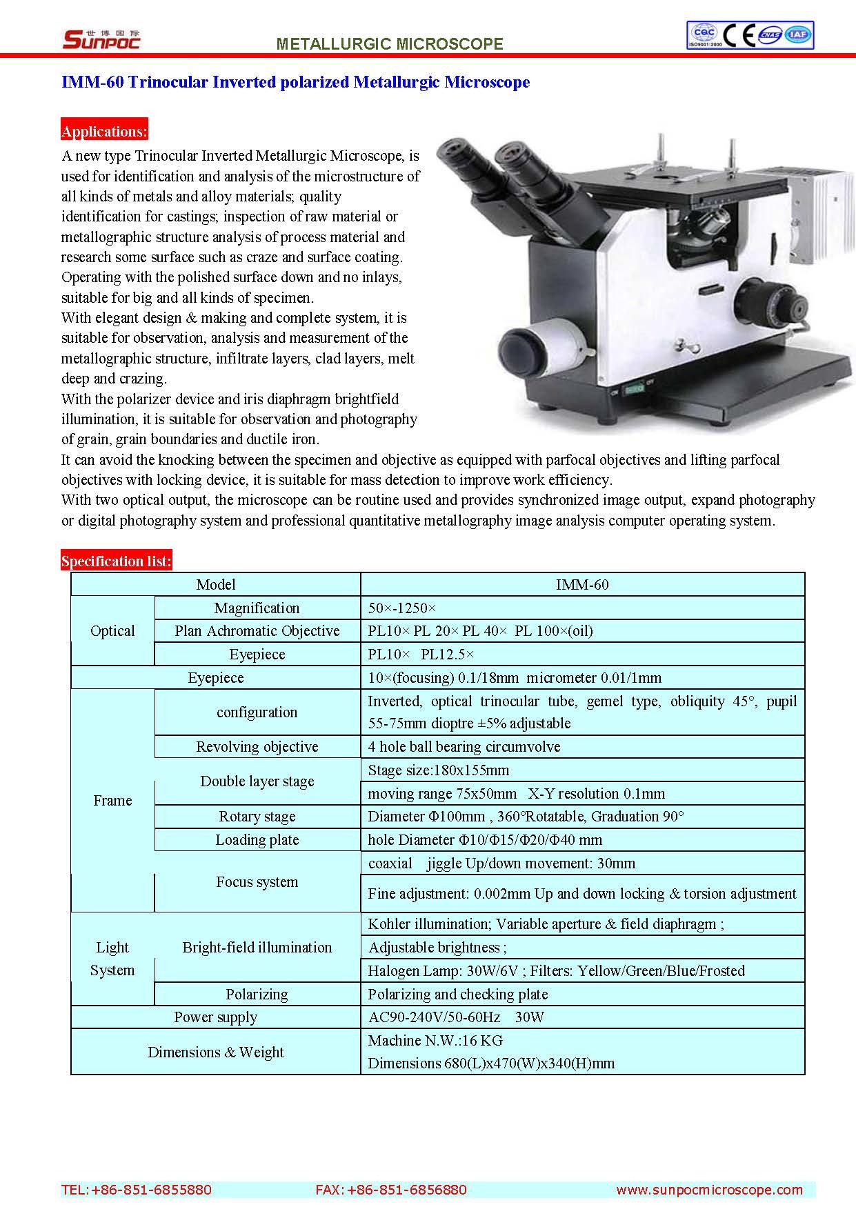Inverted Metallurgical Microscope - Trinocular, Metallurgical Analysis Tool For Identifying Metal Structures , Suited For Research Institutes And Factories
