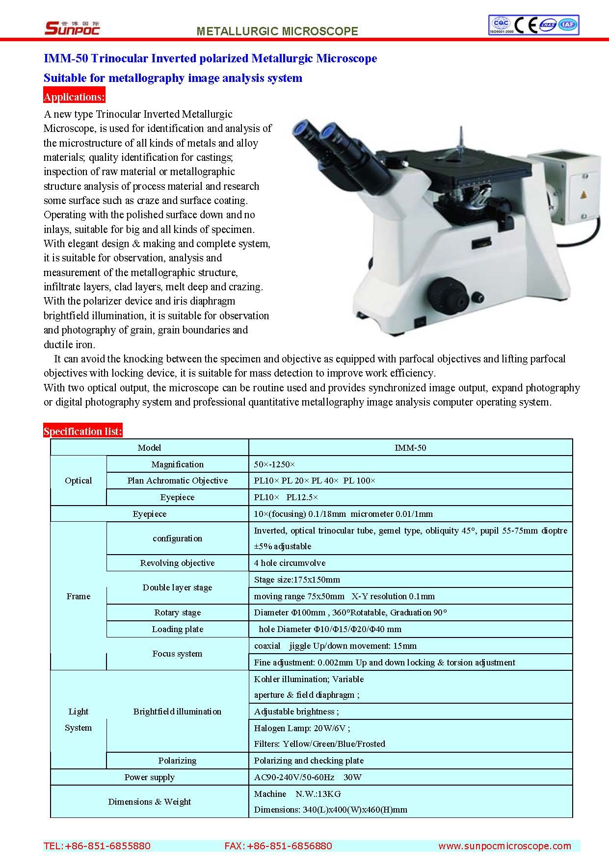 Inverted Metallurgical Microscope - Trinocular, Metallurgical Analysis Tool For Identifying Metal Structures , Suited For Research Institutes And Factories