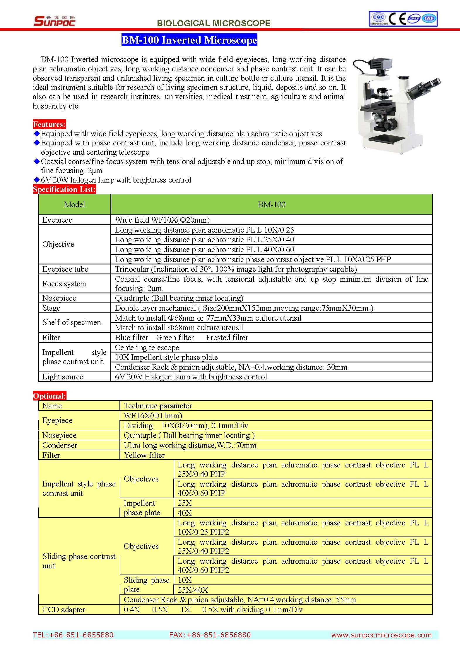 Inverted Biological Microscope
