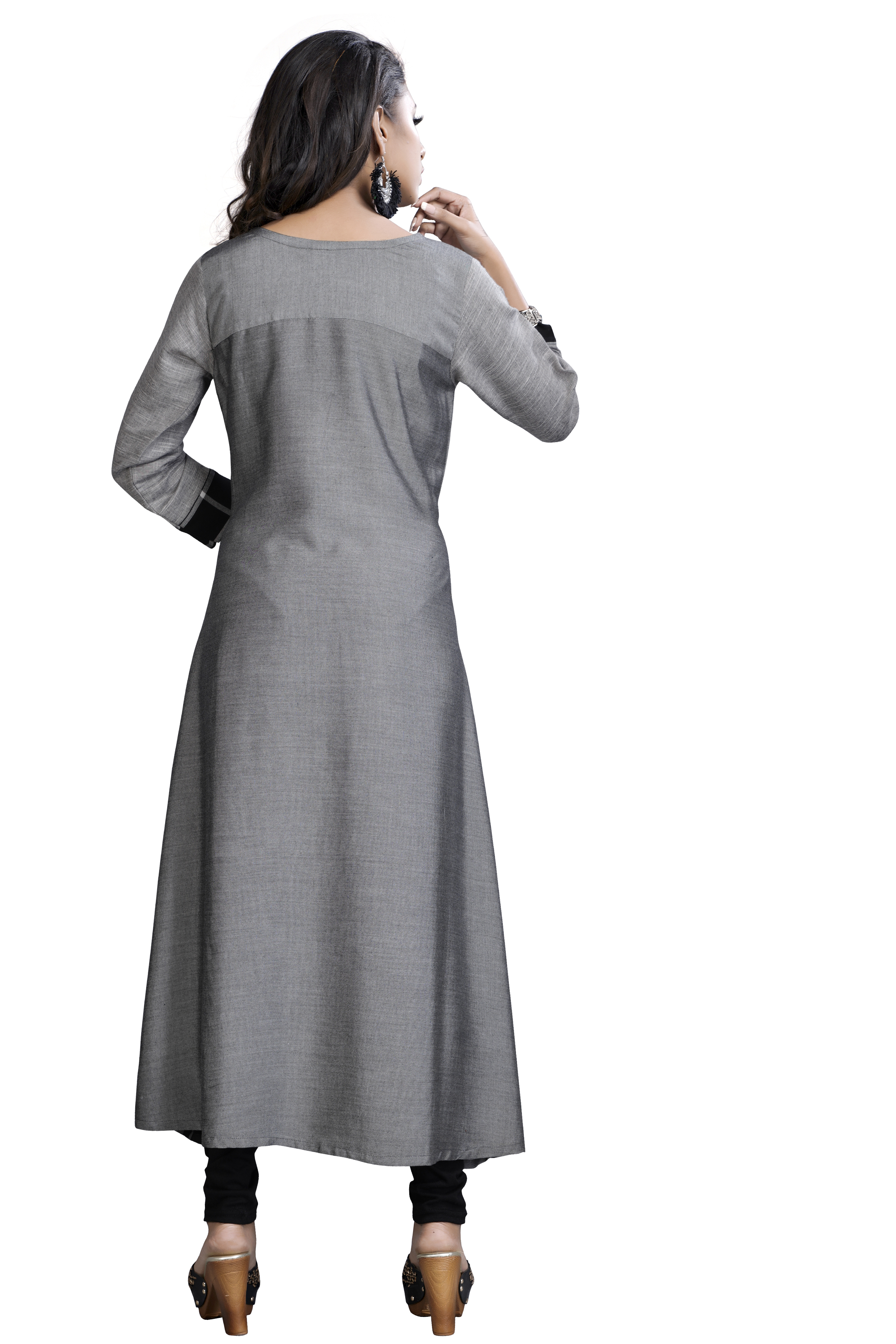 Grey Pocket Kurti