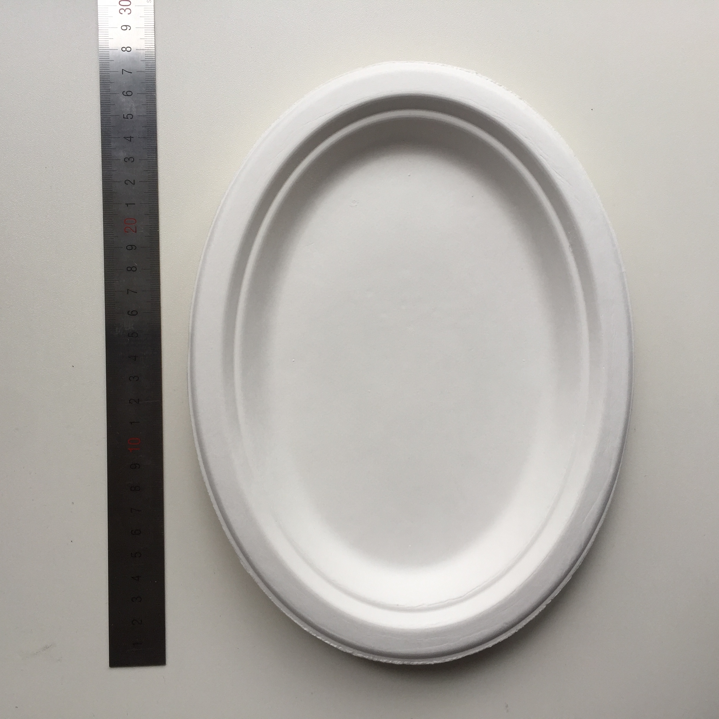 Bagasse Sugarcane Oval Plate Degradable