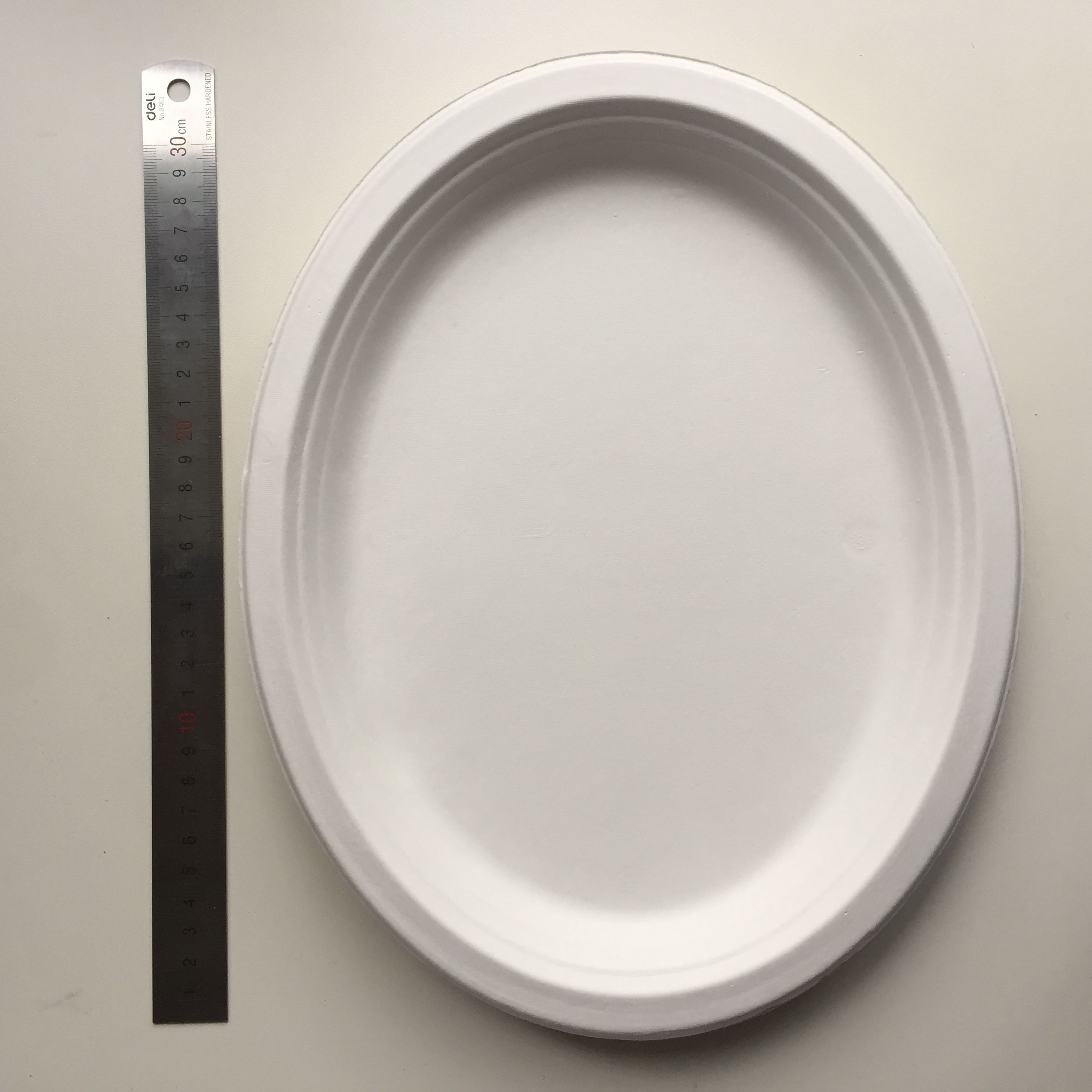 Bagasse Sugarcane Oval Plate Degradable