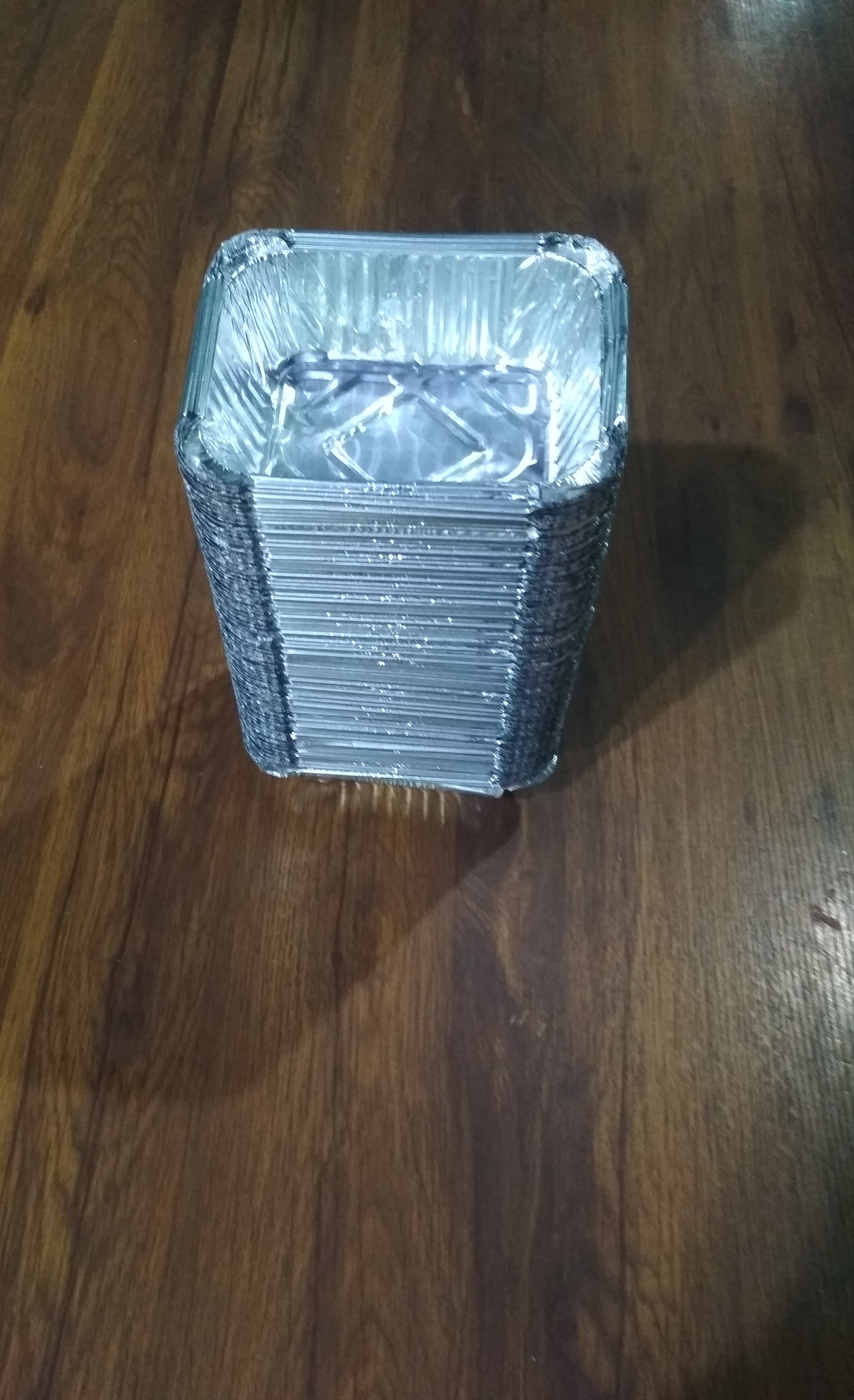 Aluminium Foil Containers - 250ml Size Silver Color Disposable Design | Ideal For Food Packaging Opaque Construction