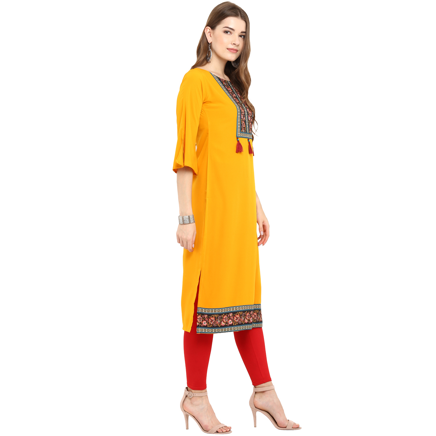 Crepe Floral Printed Kurtis