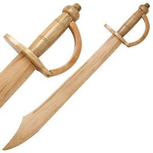 Wooden Sword - 31.10 Inches Length, Brown Finish With Linseed Oil | Handcrafted Safe Prop For Plays And Fun