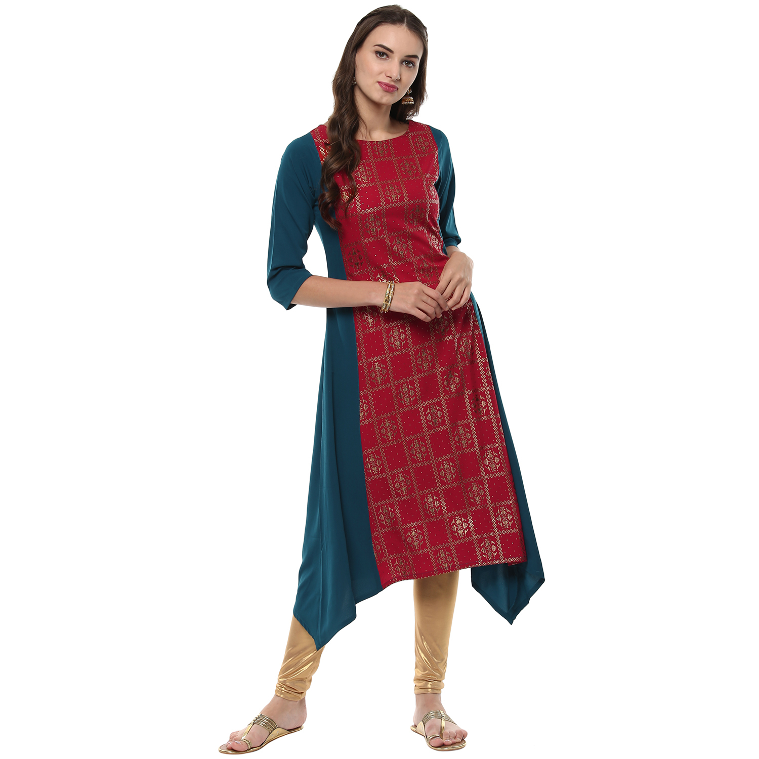 Foil Print Kurtis