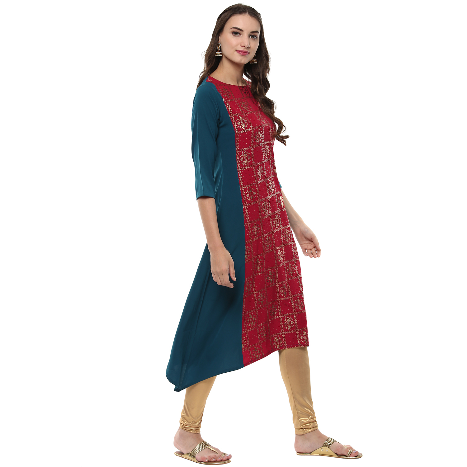 Foil Print Kurtis