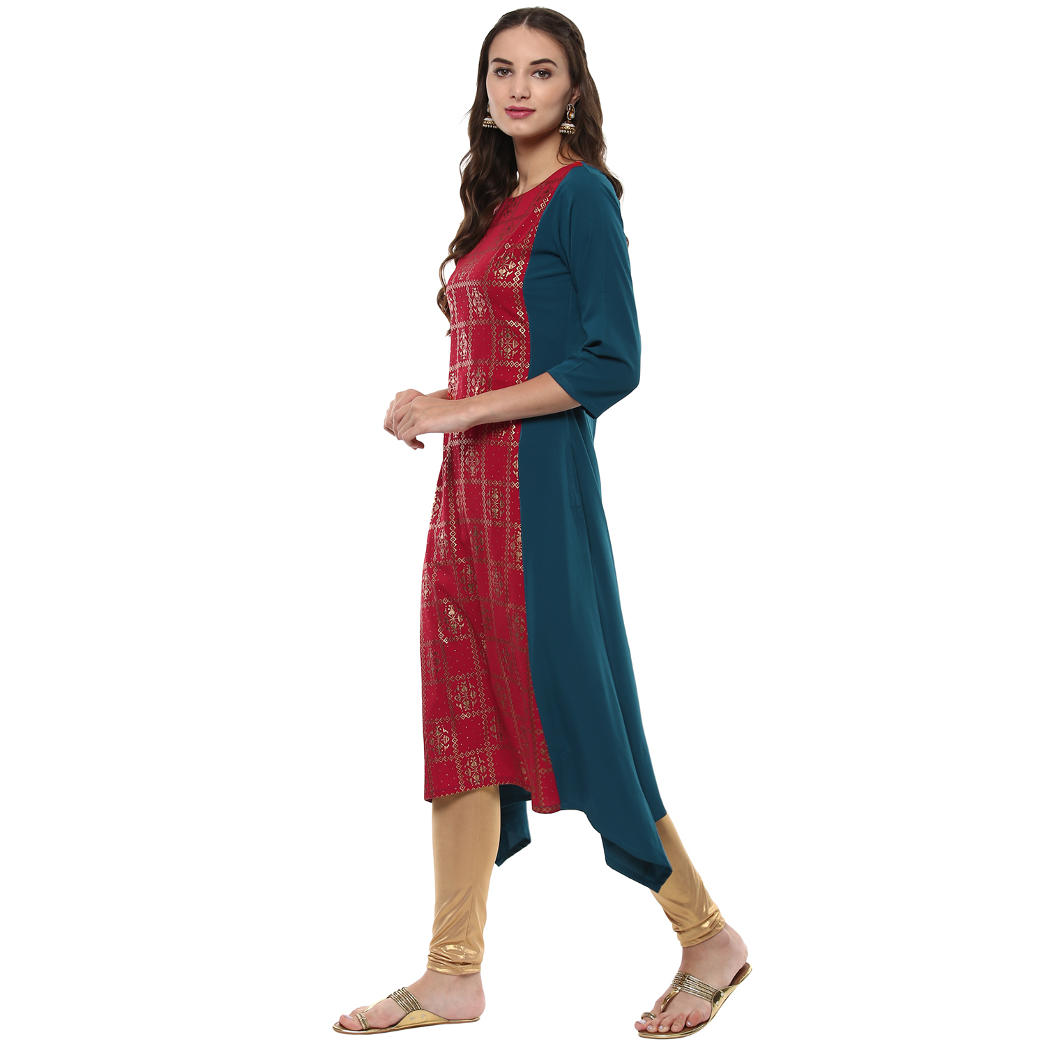 Foil Print Kurtis