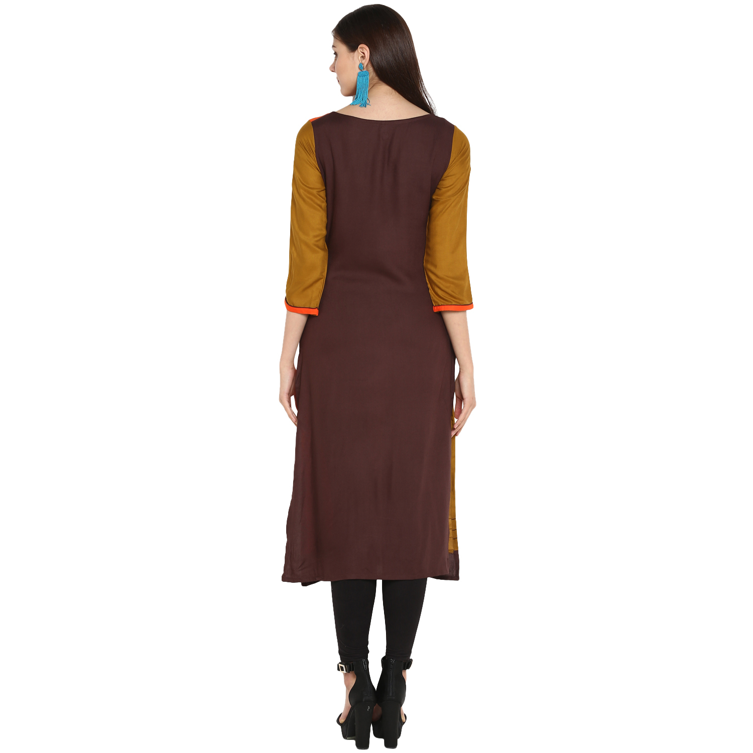 Rayon Kurtis - Rayon Material, Size Xs To Xxxl, Color Green, 3-4th Sleeve Style | Ethnic Wear For Ladies