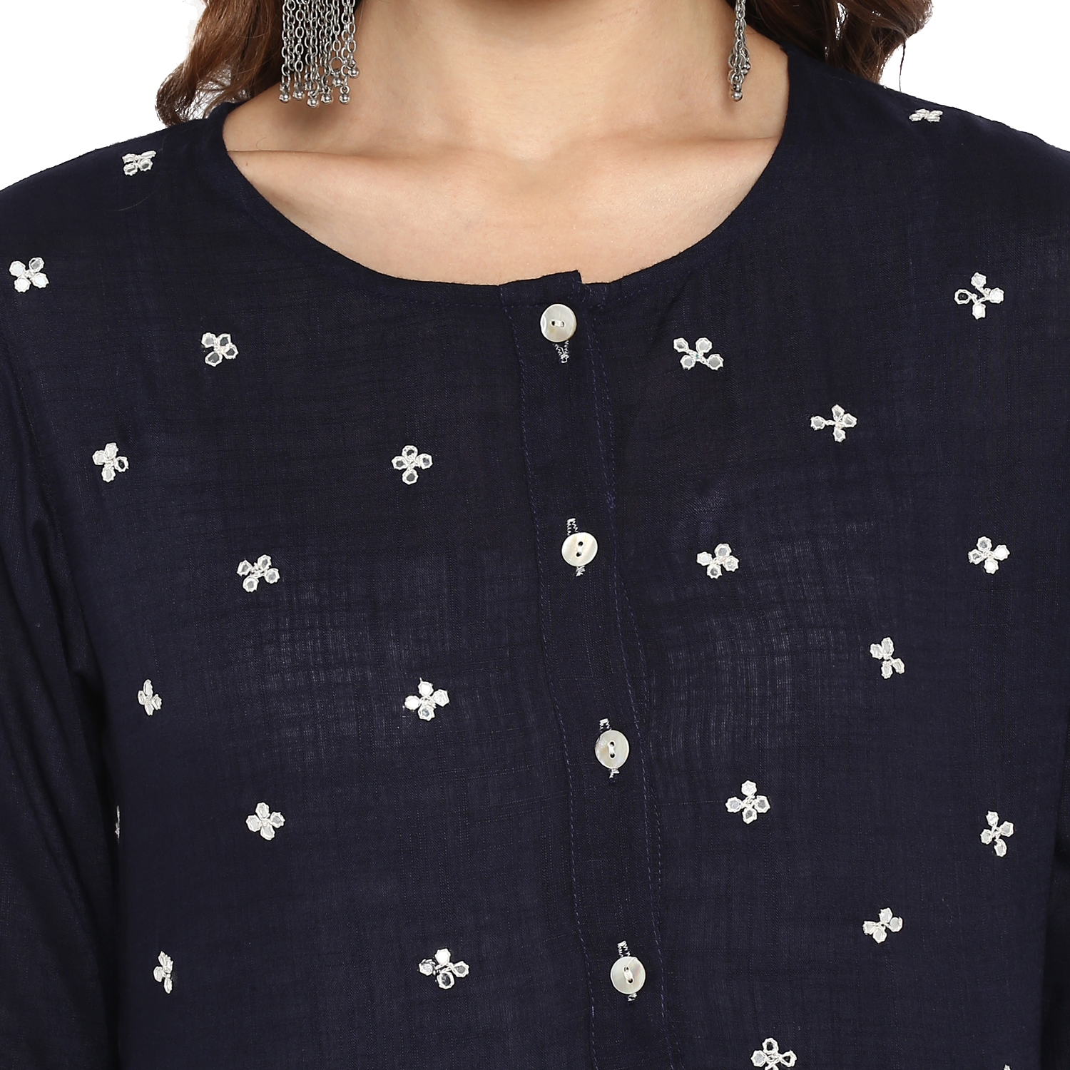 Black Flared Rayon Kurtis