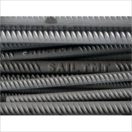 SAIL TMT Bar - Mild Steel, Thickness 10-20mm, Round Shape, Galvanized Surface, Industrial Grade, Designed for Construction Use - High Endurance