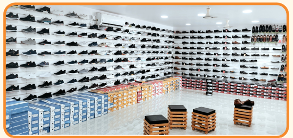 स्टील शूज़ डिस्प्ले रैक