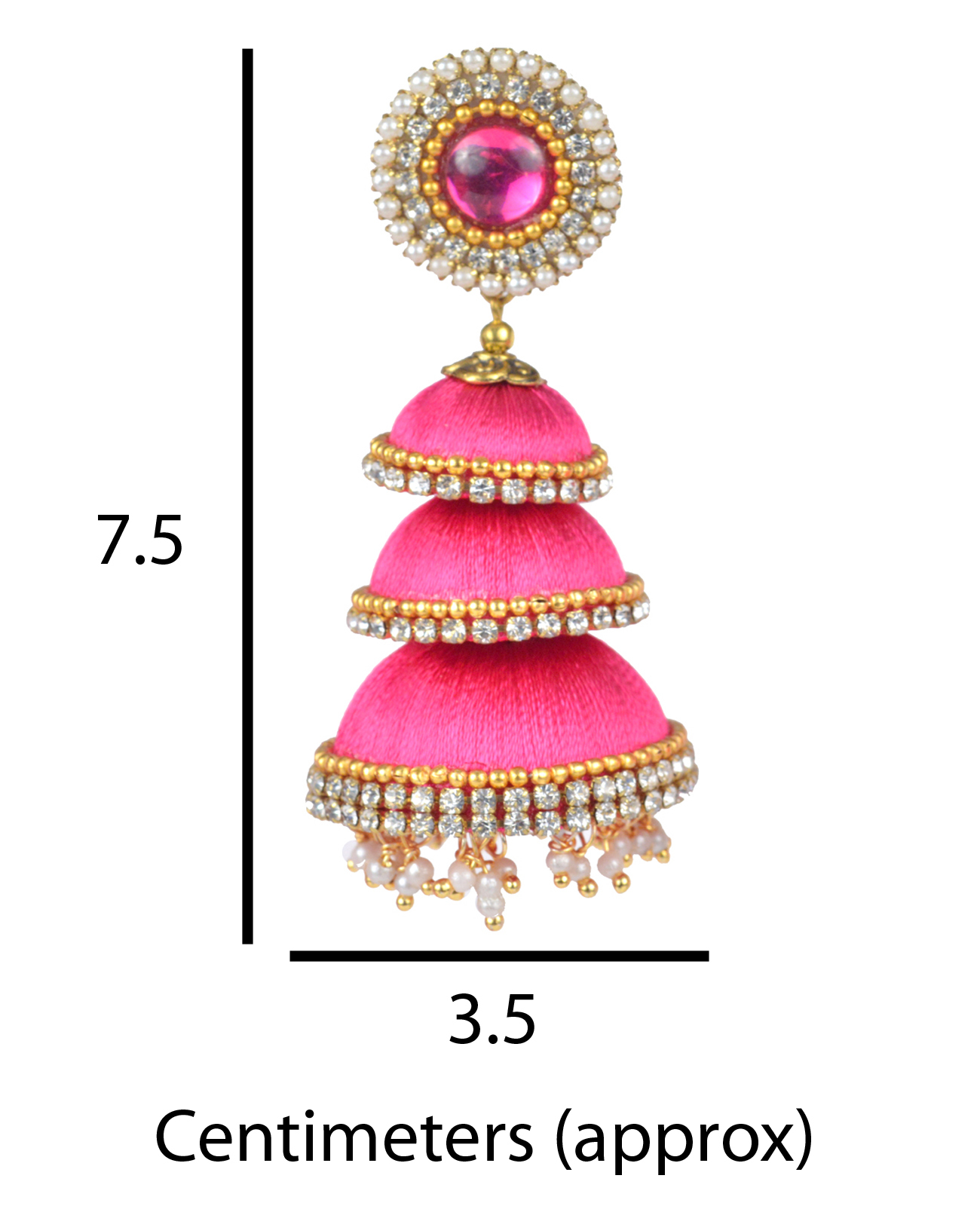 Latest Design Silk Thread Jhumka Earrings