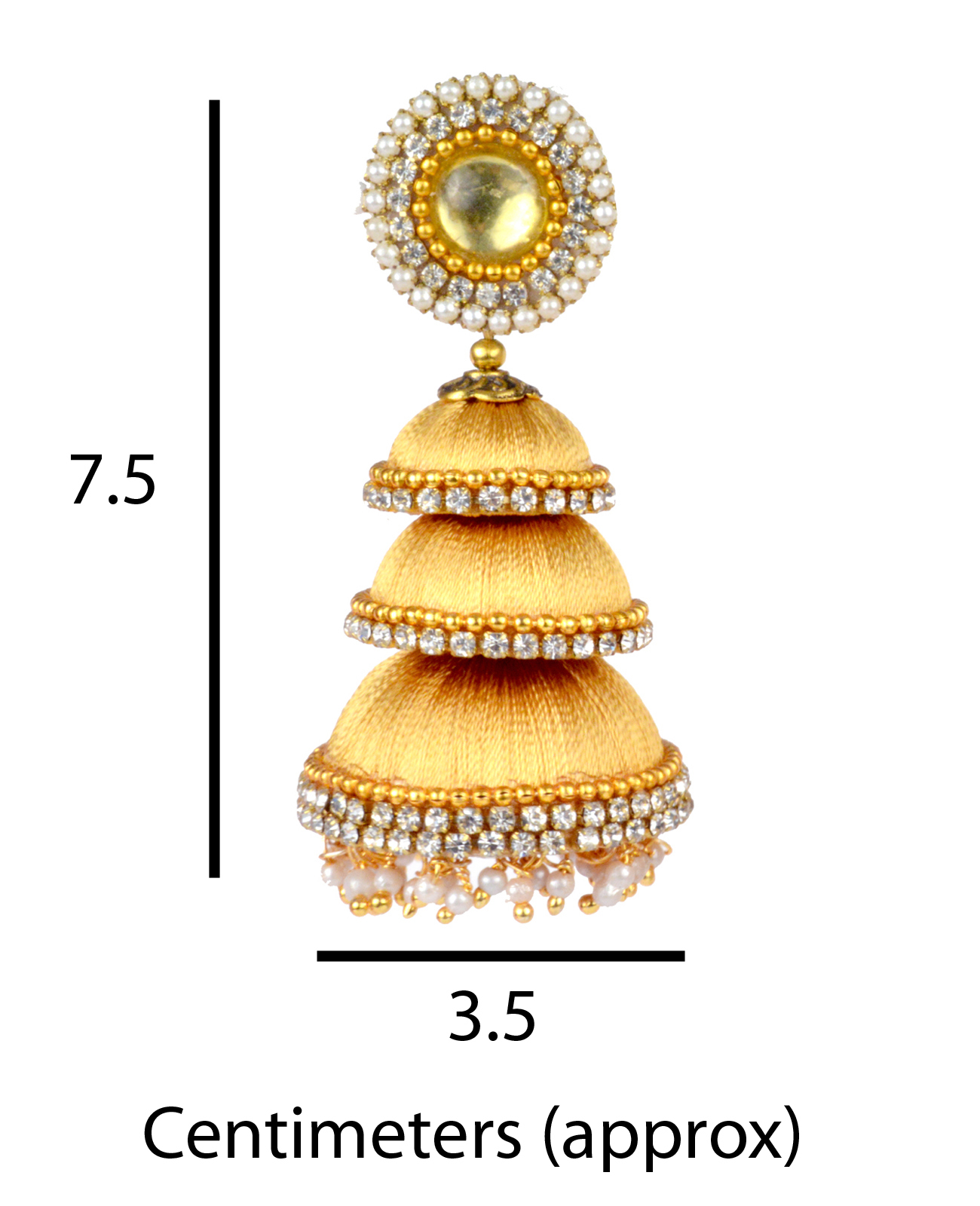 Long Fashion Designer Silk Thread Earrings