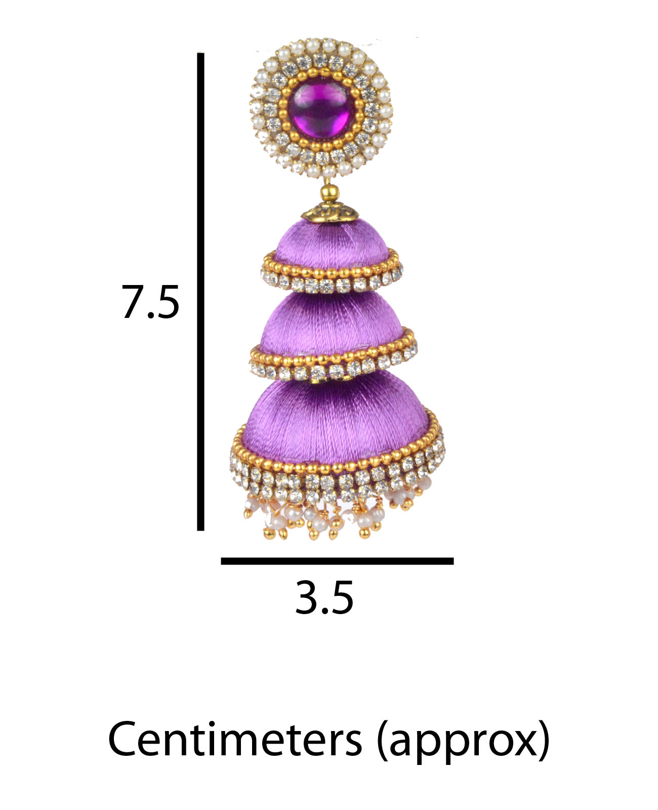 Long Latest Designer Silk Thread Earrings