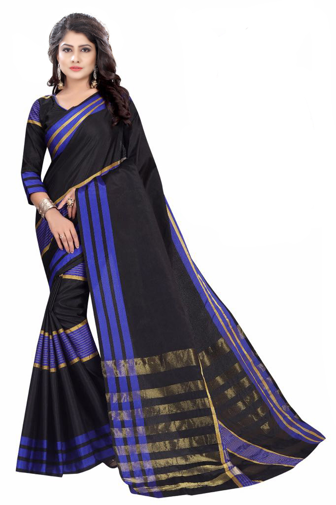 Multiple Colors Fancy Cotton Silk Saree