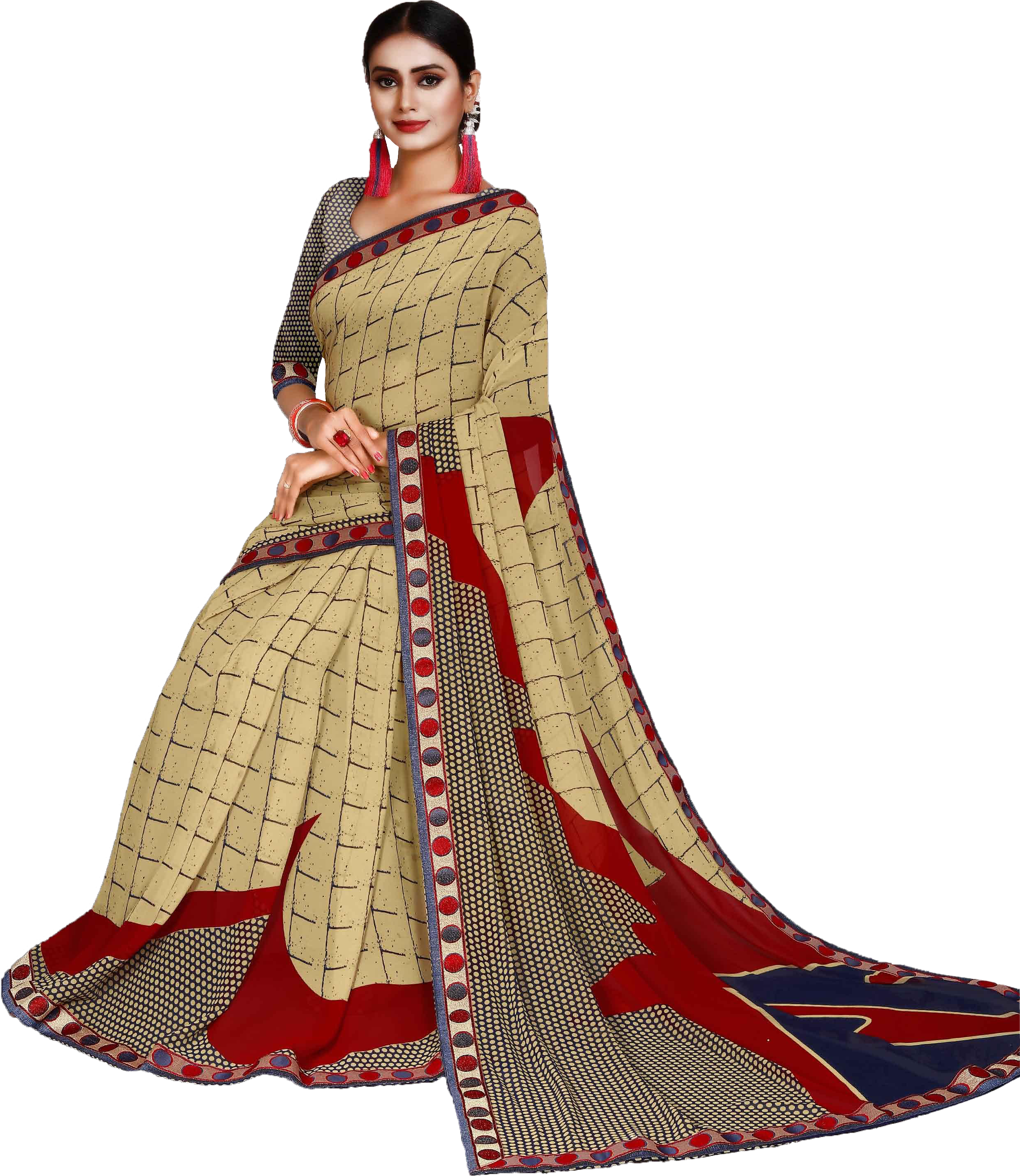 10 Colors Printed Saree