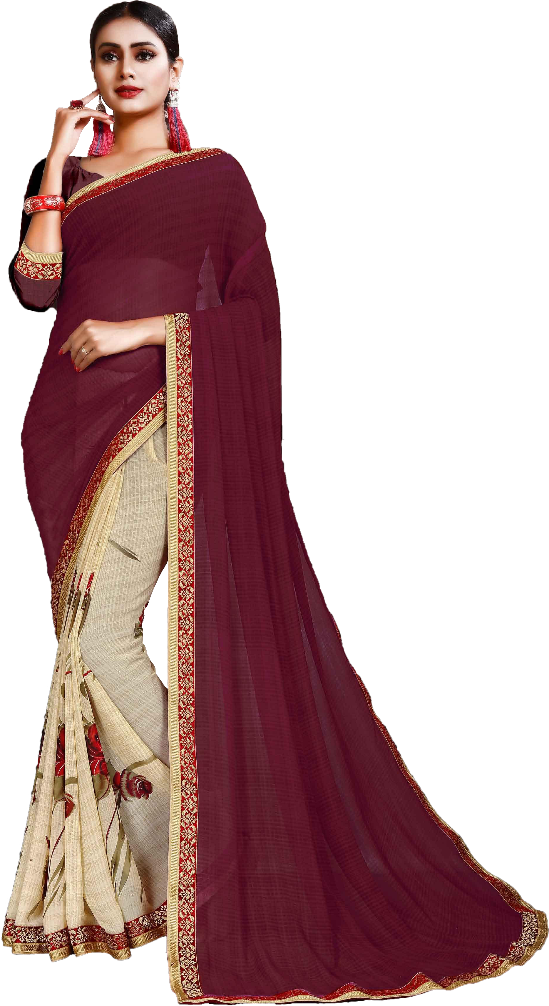 10 Colors Printed Saree